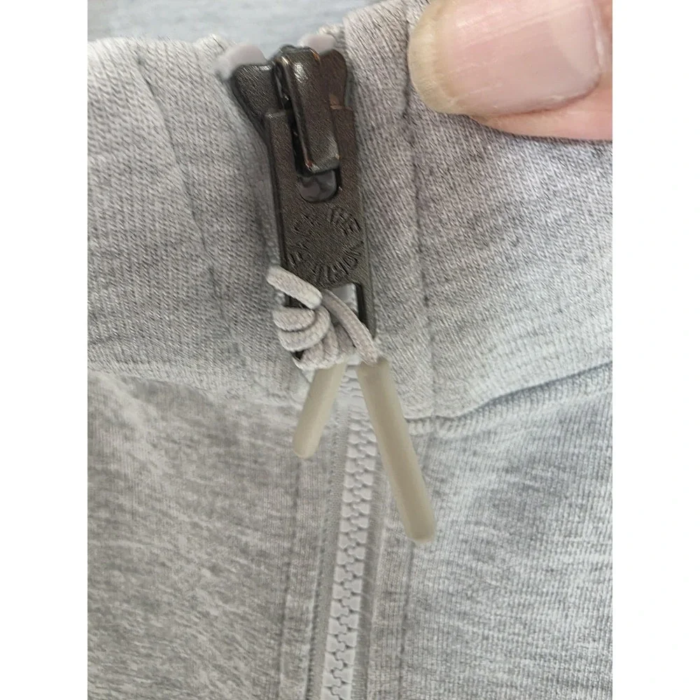 The North Face Jacket Mens Large Gray Full Zip Blend Sweatshirt Drawcord‎ Hem